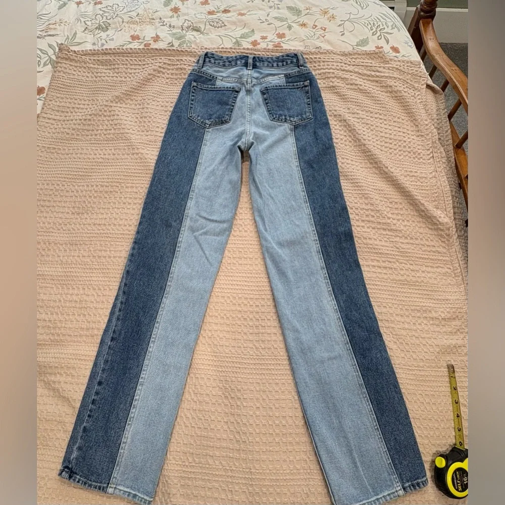 PacSun Two-Tone Blue Women's Jeans  W25/L30 90’s Boyfriend - Picture 2 of 11